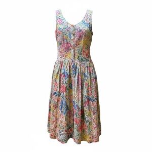 Vintage 80s floral dress
